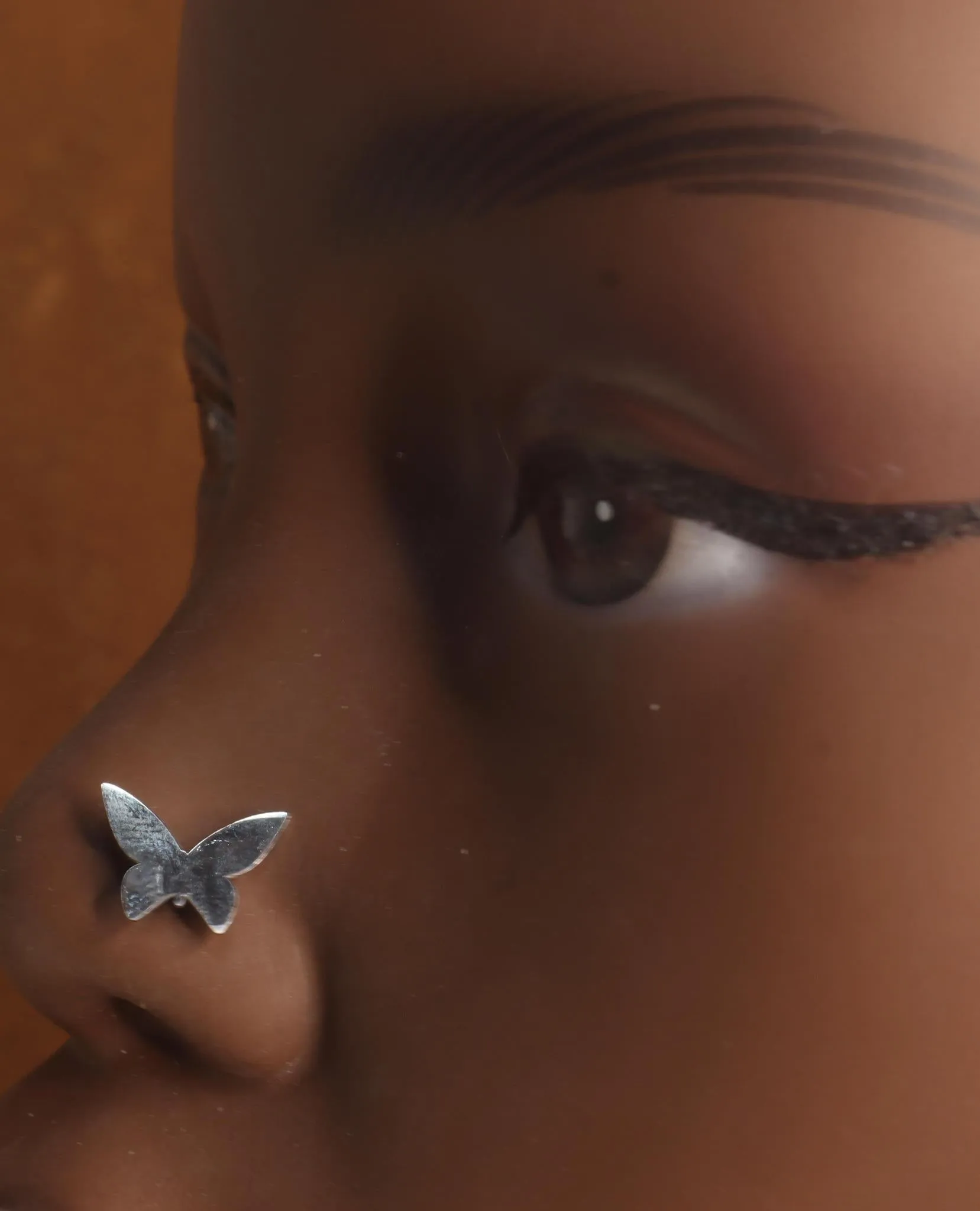 20g Solid Butterfly Nose Stud Piercing