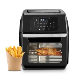 AGARO Prima Digital Air Fryer For Home, 12 liters, Electric Oven, 1800W, 9 Preset Programs, Keep Warm Function Digital Panel,Fry, Bake, Roast, Toast, Black