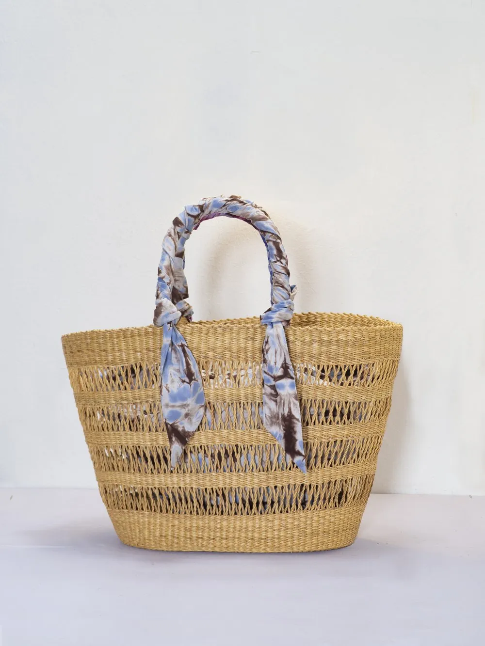 AKETEKETE Ayine Woven Basket Bag - Medium