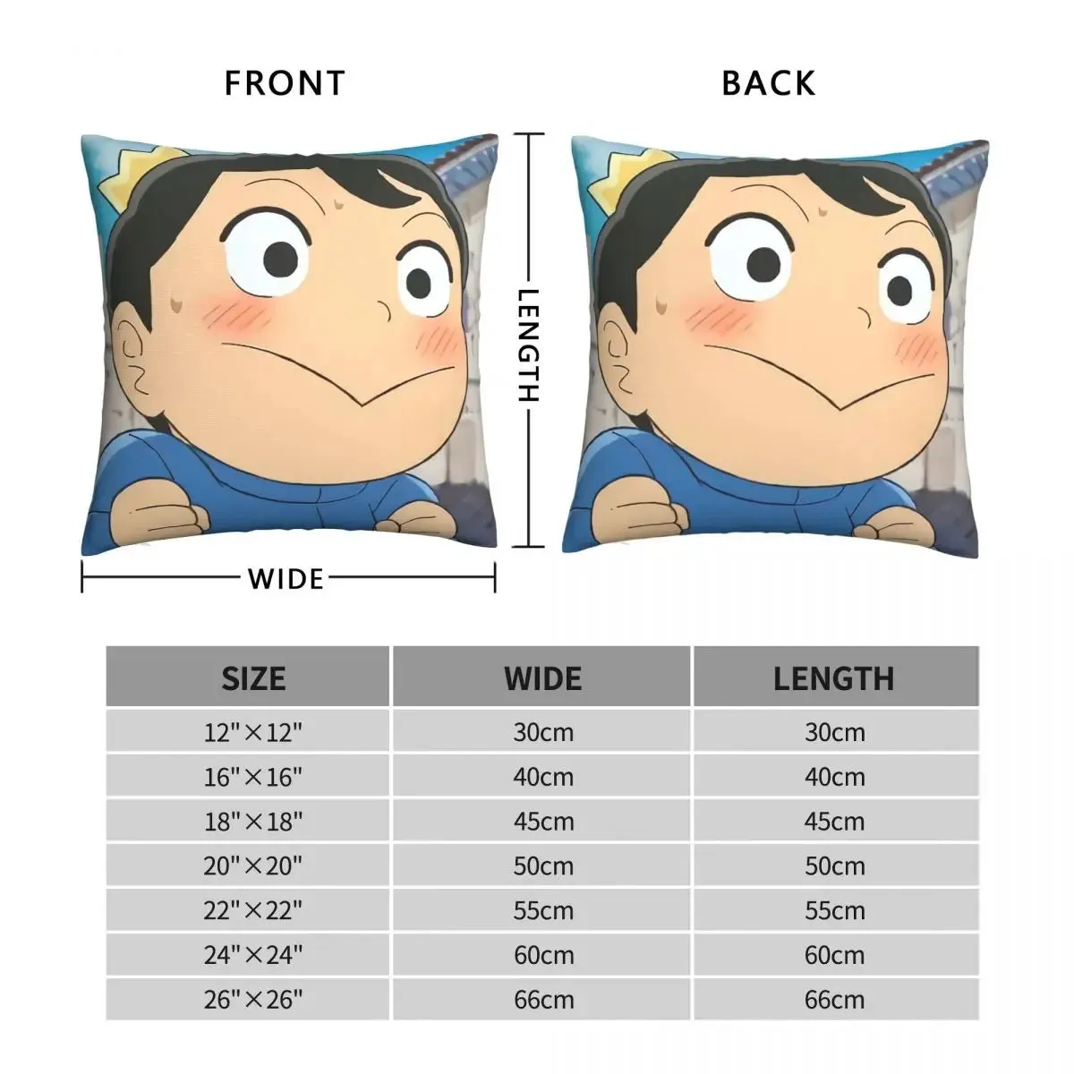 Anime Bojji Ousama Ranking Of Kings Pillow Case Custom Zippered Decorative Pillow Case