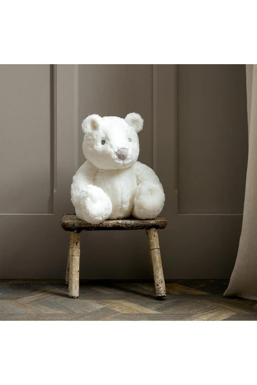 Bambino White Plush Bear Large 31cm