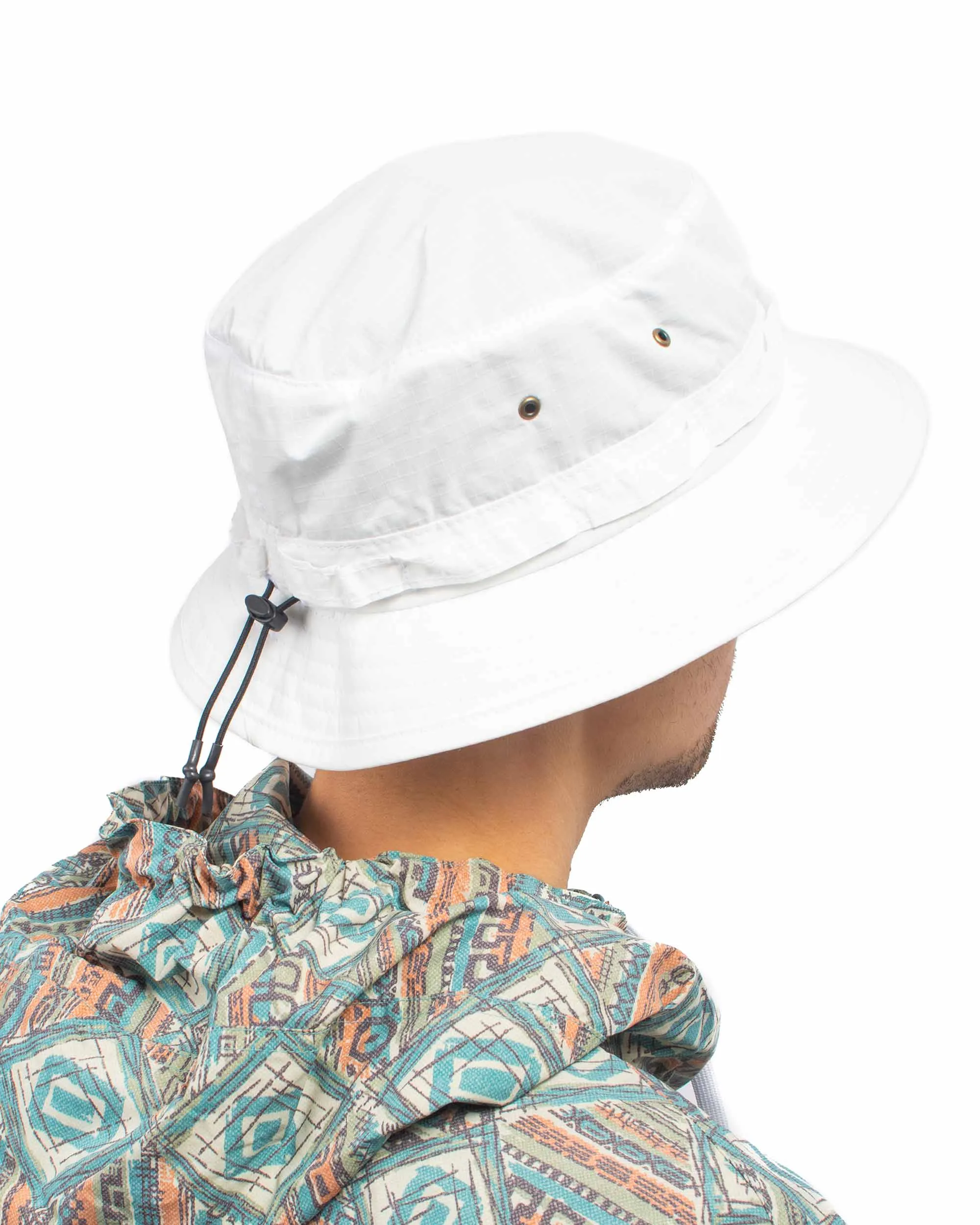 Beams Plus Jungle Hat Rip-Stop White