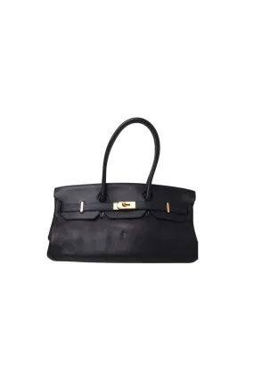 Birkin Shoulder Noir Gold Hardware Ardennes □M