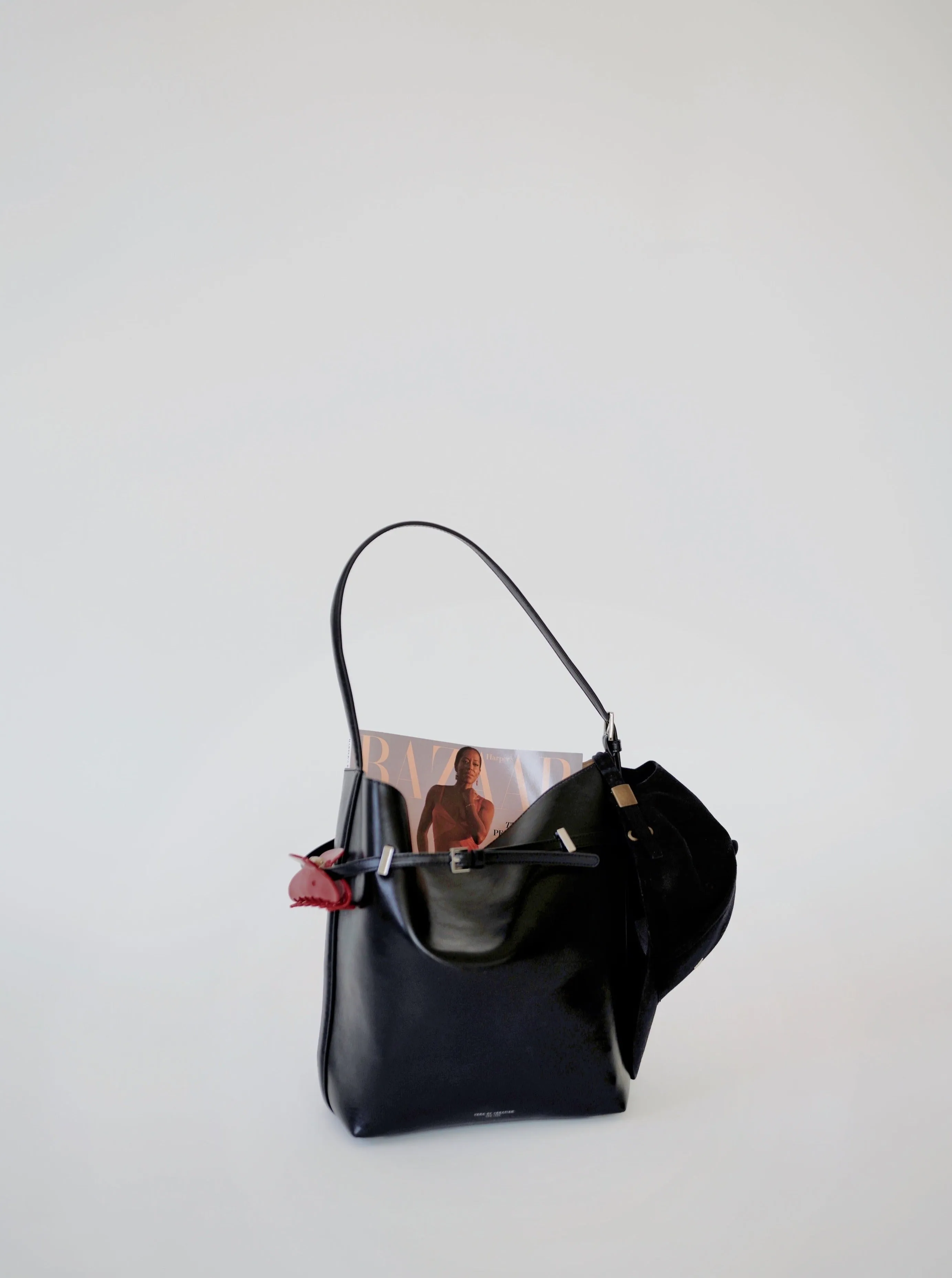 Black Belted Tote Bag