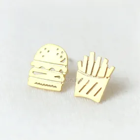 Burger and French Fries Earrings