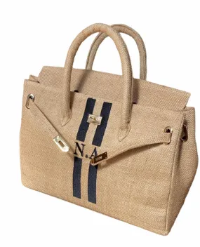 Burlap Birkin Striped