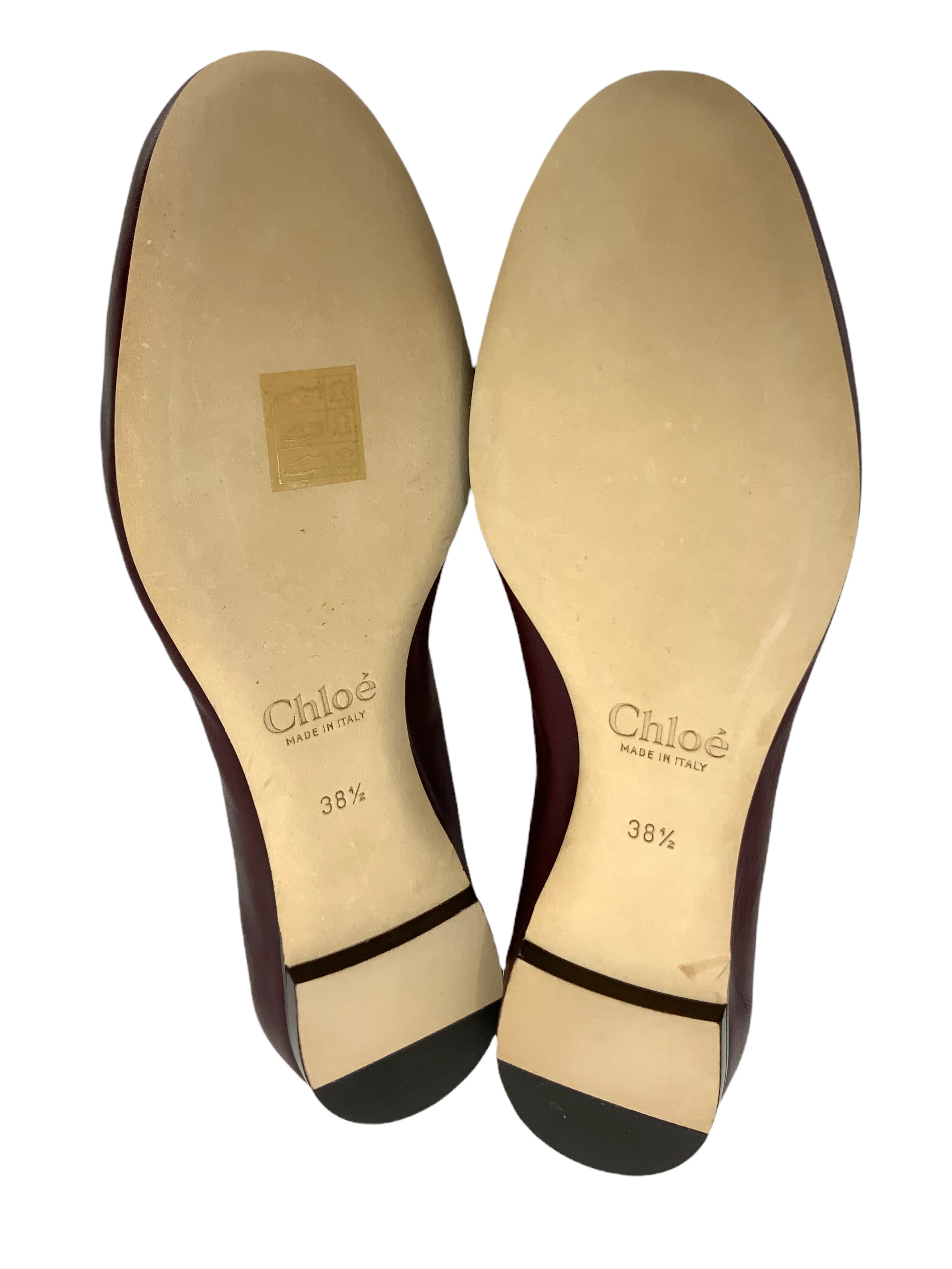 Chloe Lauren Scalloped Leather Ballet Flats Size 8.5 NEW