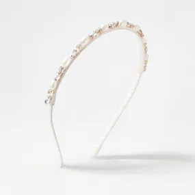 Chloe Pearl and Crystal Slim Headband