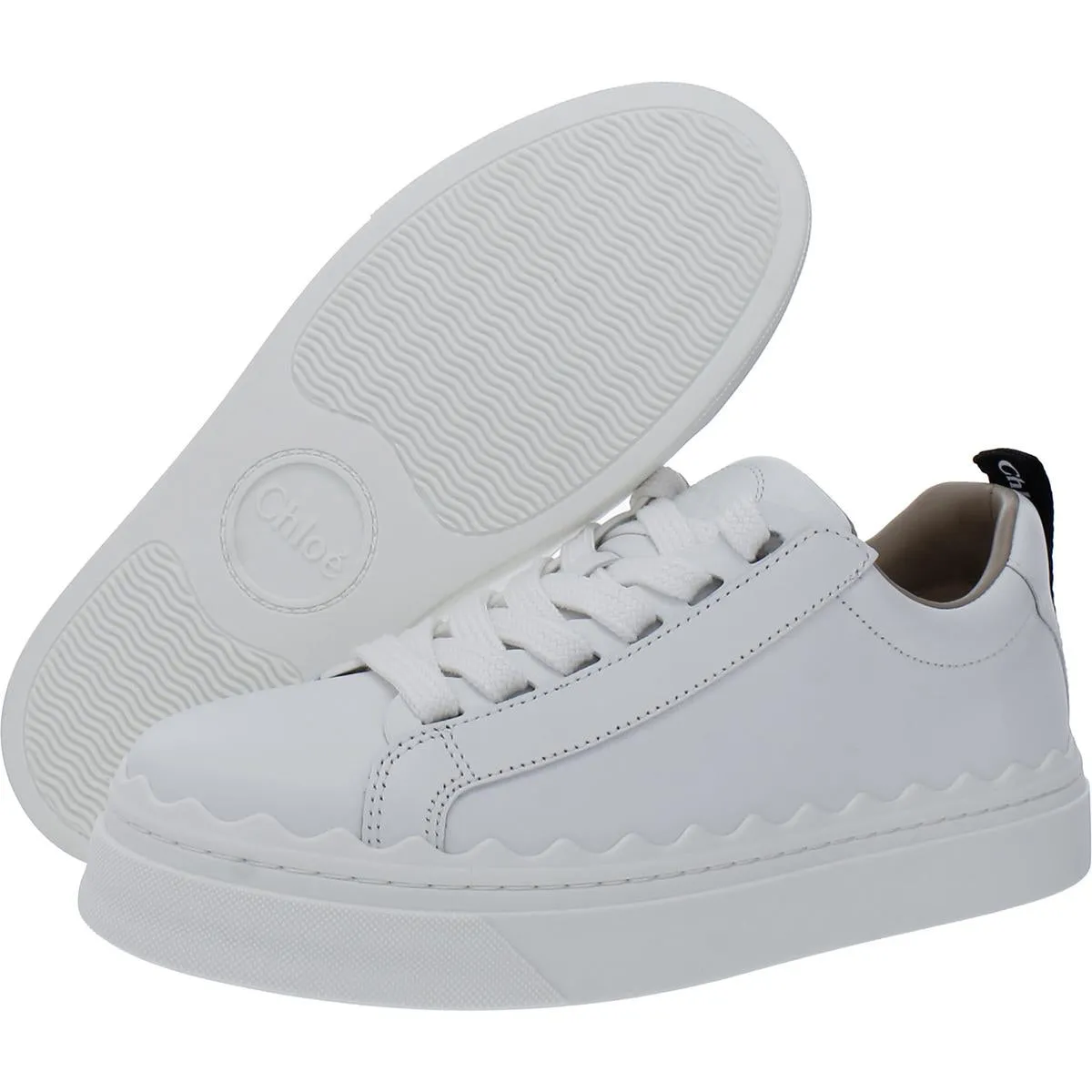 Chloe Womens Leather Platform Casual and Fashion Sneakers