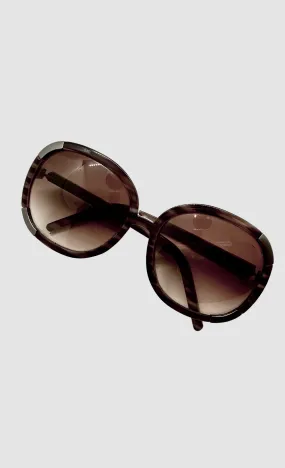 Chloé Oversized Smokey Tortoiseshell Resin Sunglasses