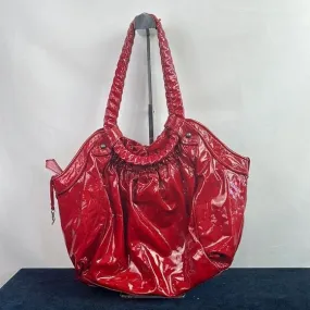 Christian Louboutin Red Patent Telescope Bag As Is