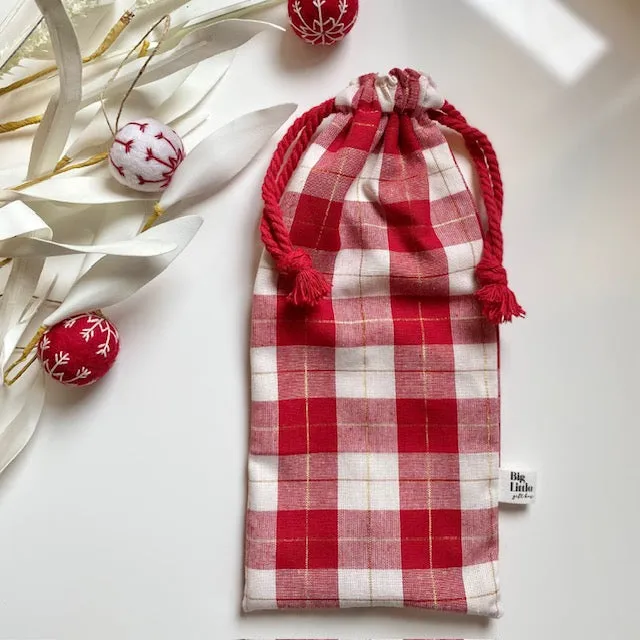 Christmas Gingham Pressie Bag