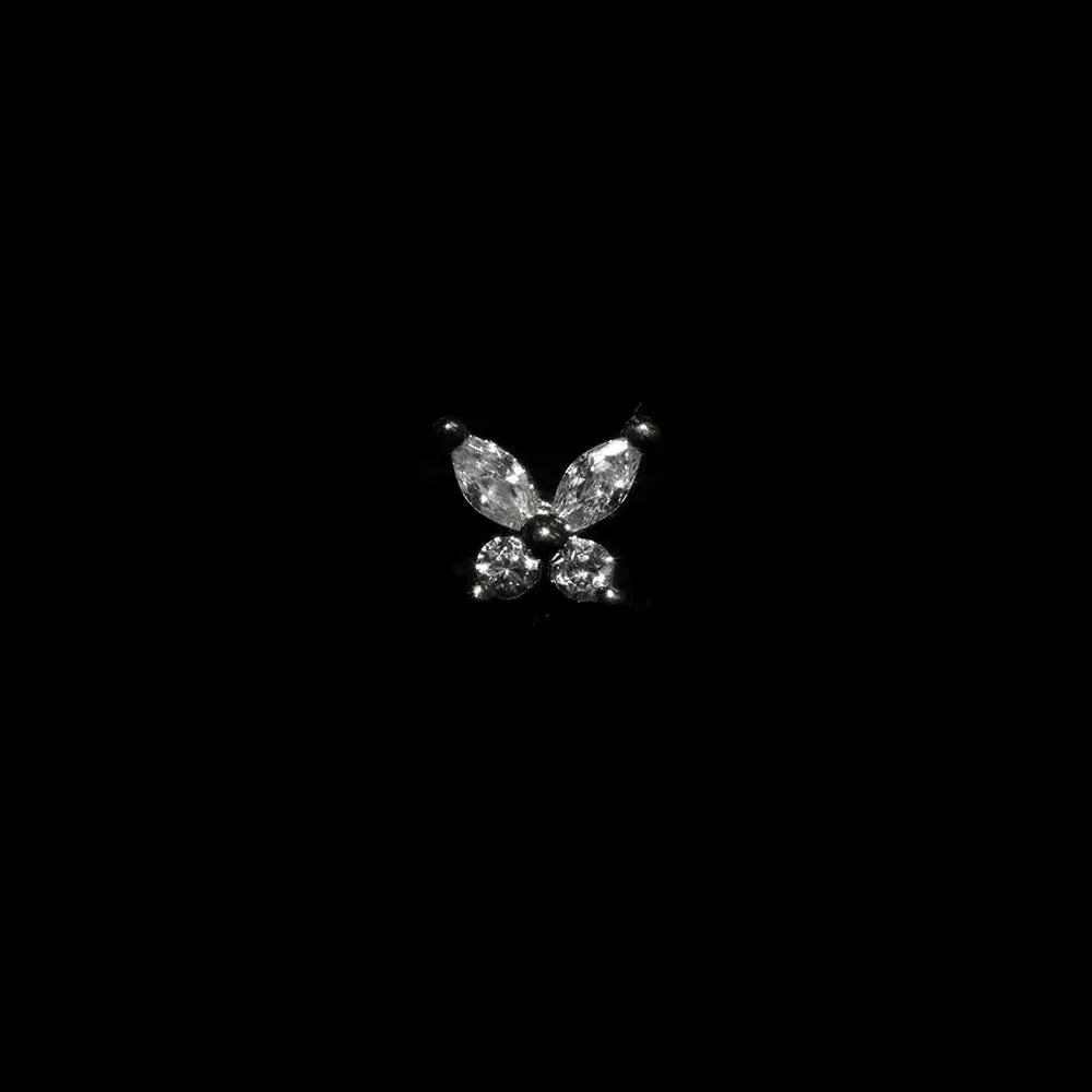 CZ BUTTERFLY NOSE STUD