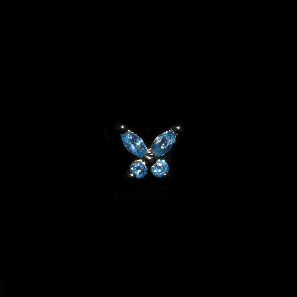 CZ BUTTERFLY NOSE STUD