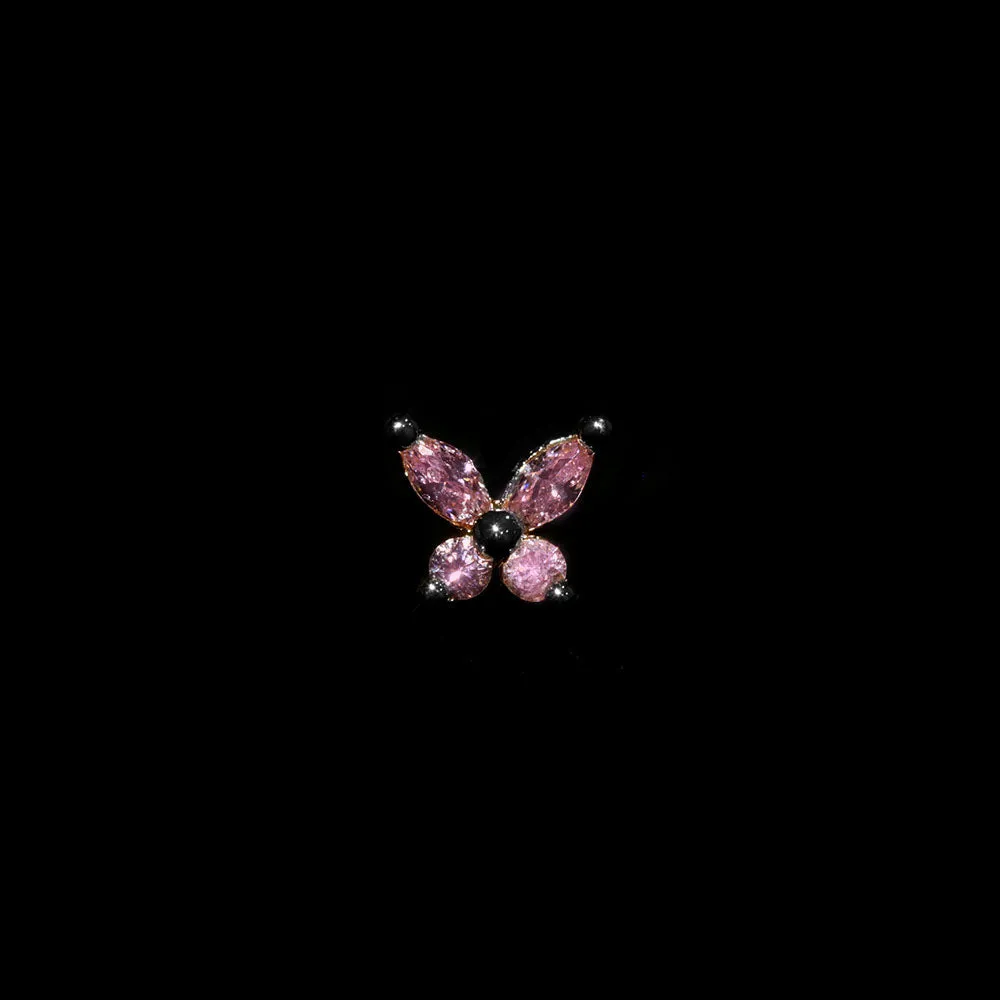 CZ BUTTERFLY NOSE STUD