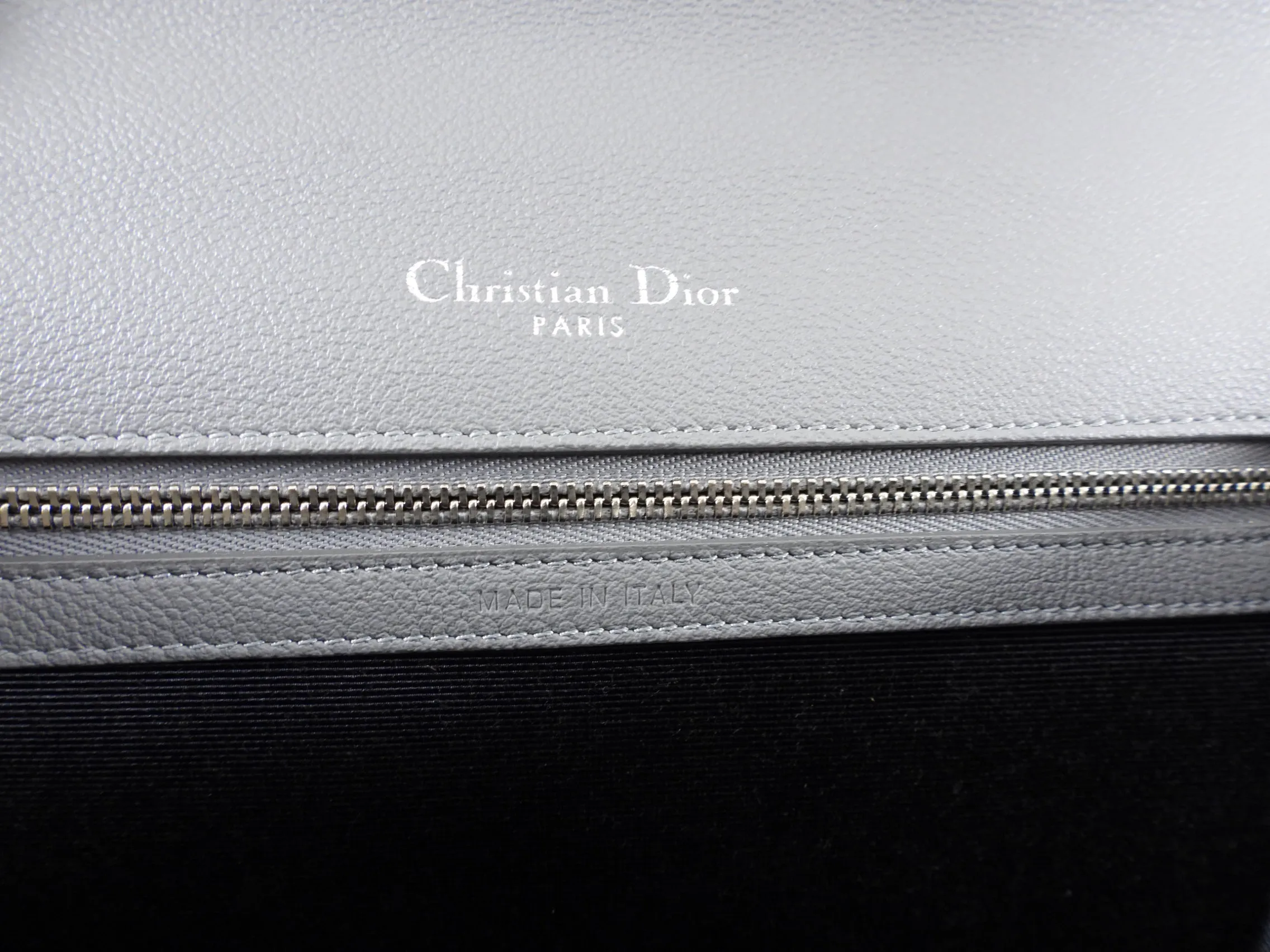 Dior Medium Grey Leather Diorama Flap Bag