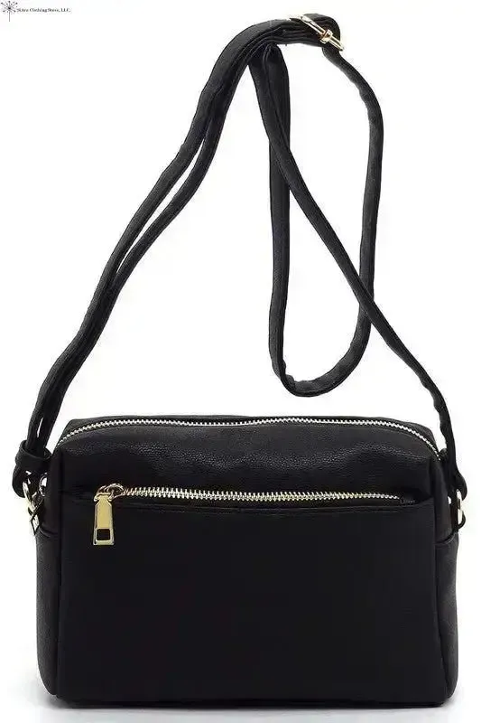 Faux Leather Crossbody Bag Adjustable Straps