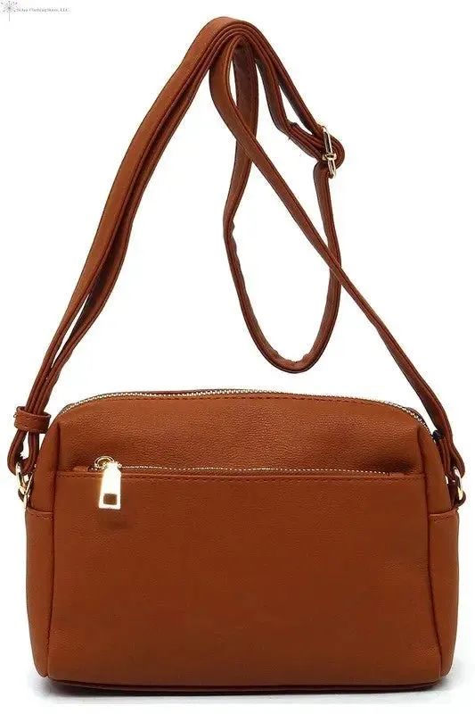 Faux Leather Crossbody Bag Adjustable Straps