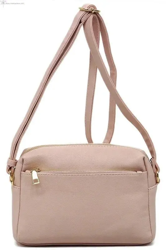 Faux Leather Crossbody Bag Adjustable Straps