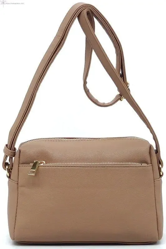 Faux Leather Crossbody Bag Adjustable Straps