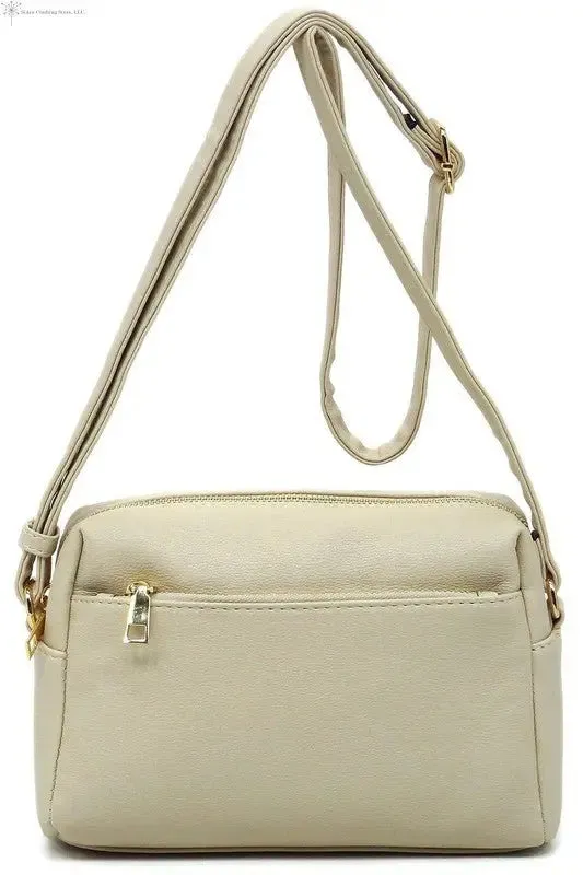 Faux Leather Crossbody Bag Adjustable Straps