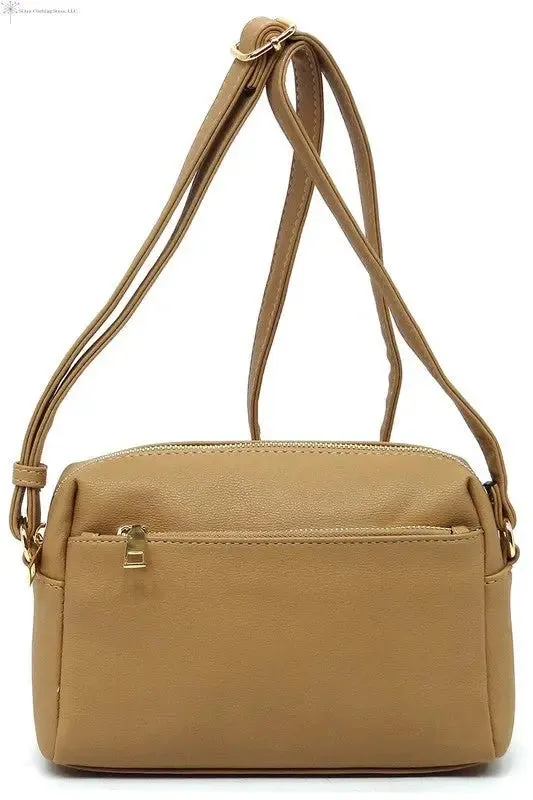 Faux Leather Crossbody Bag Adjustable Straps