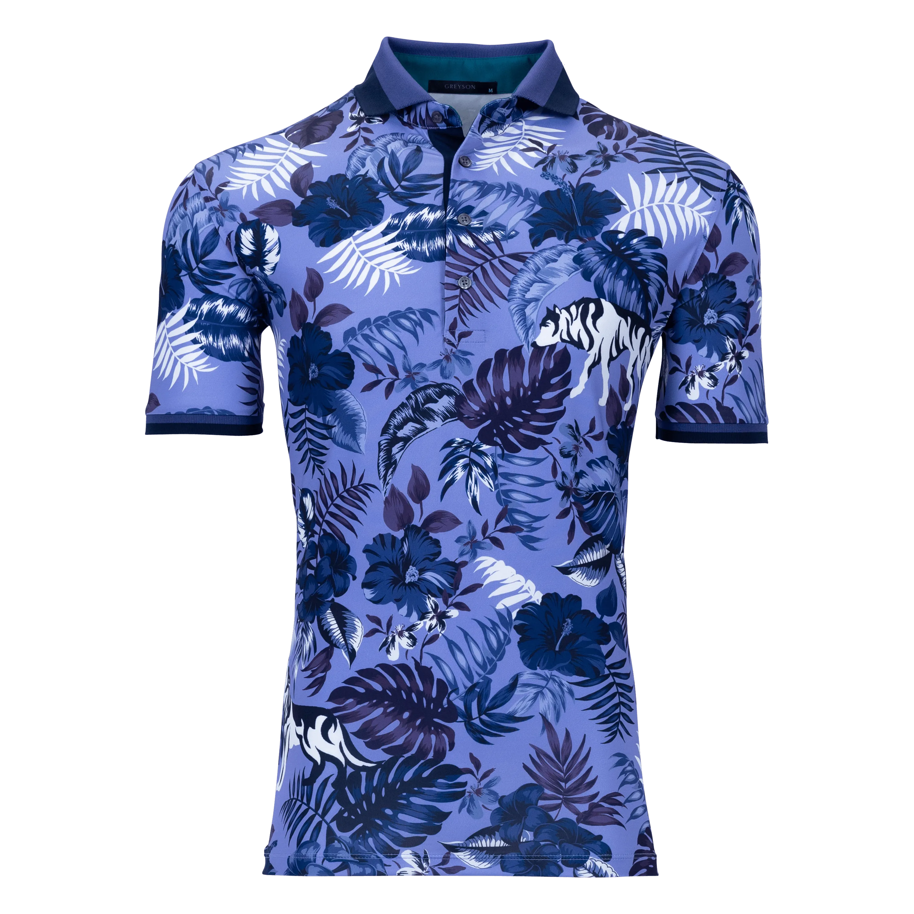 Floral Wolf Jungle Polo