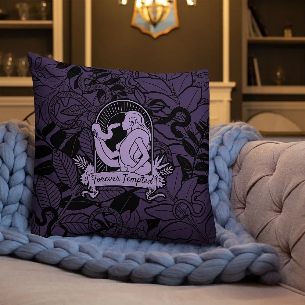 Forever Tempted Snake Gift, Decorative Reptile Square Pillow