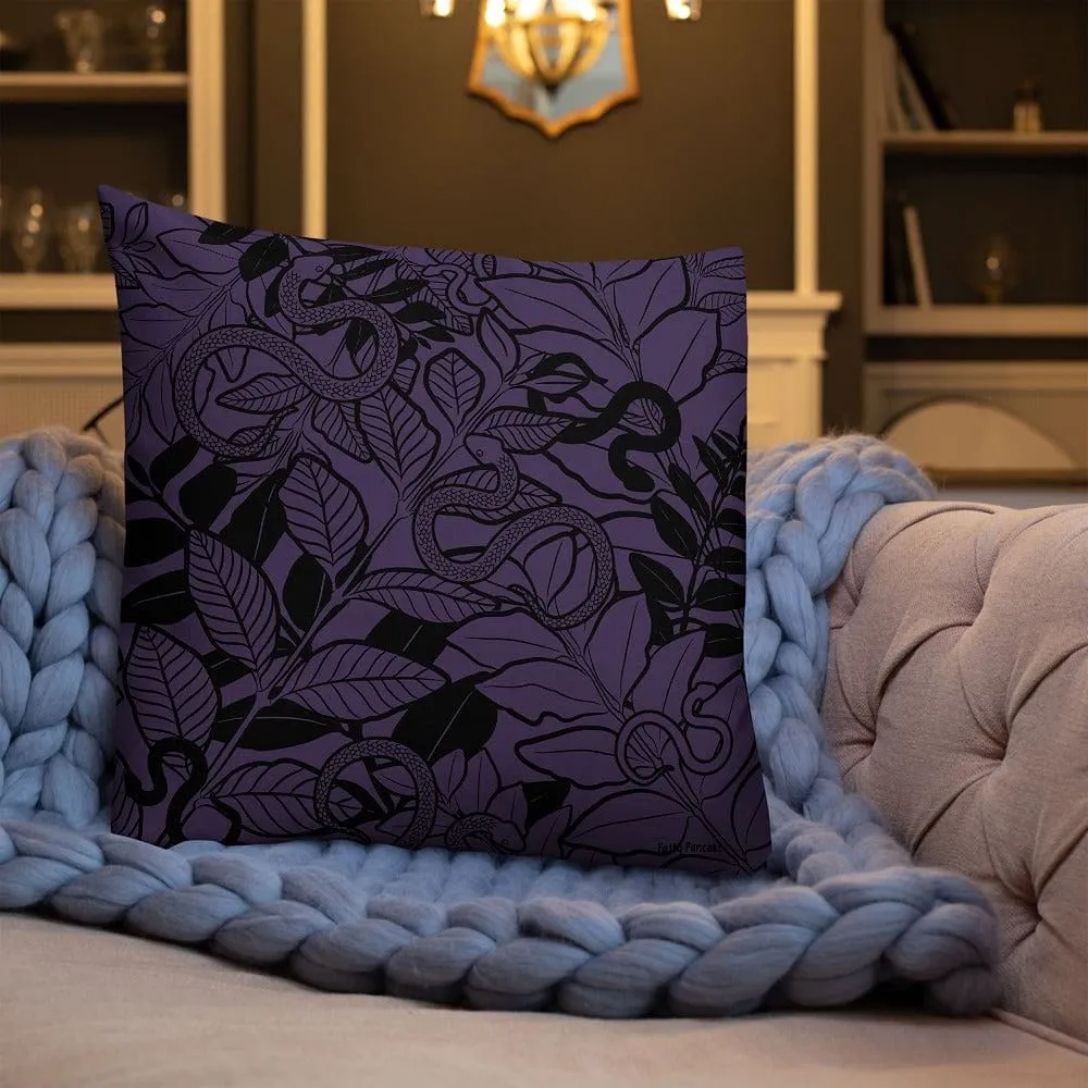 Forever Tempted Snake Gift, Decorative Reptile Square Pillow