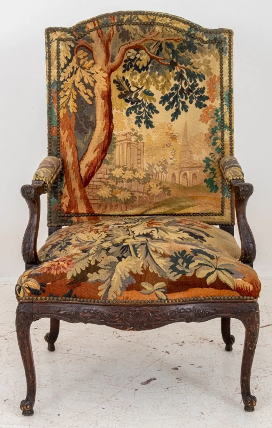 French Regence Style Tapestry Arm Chair