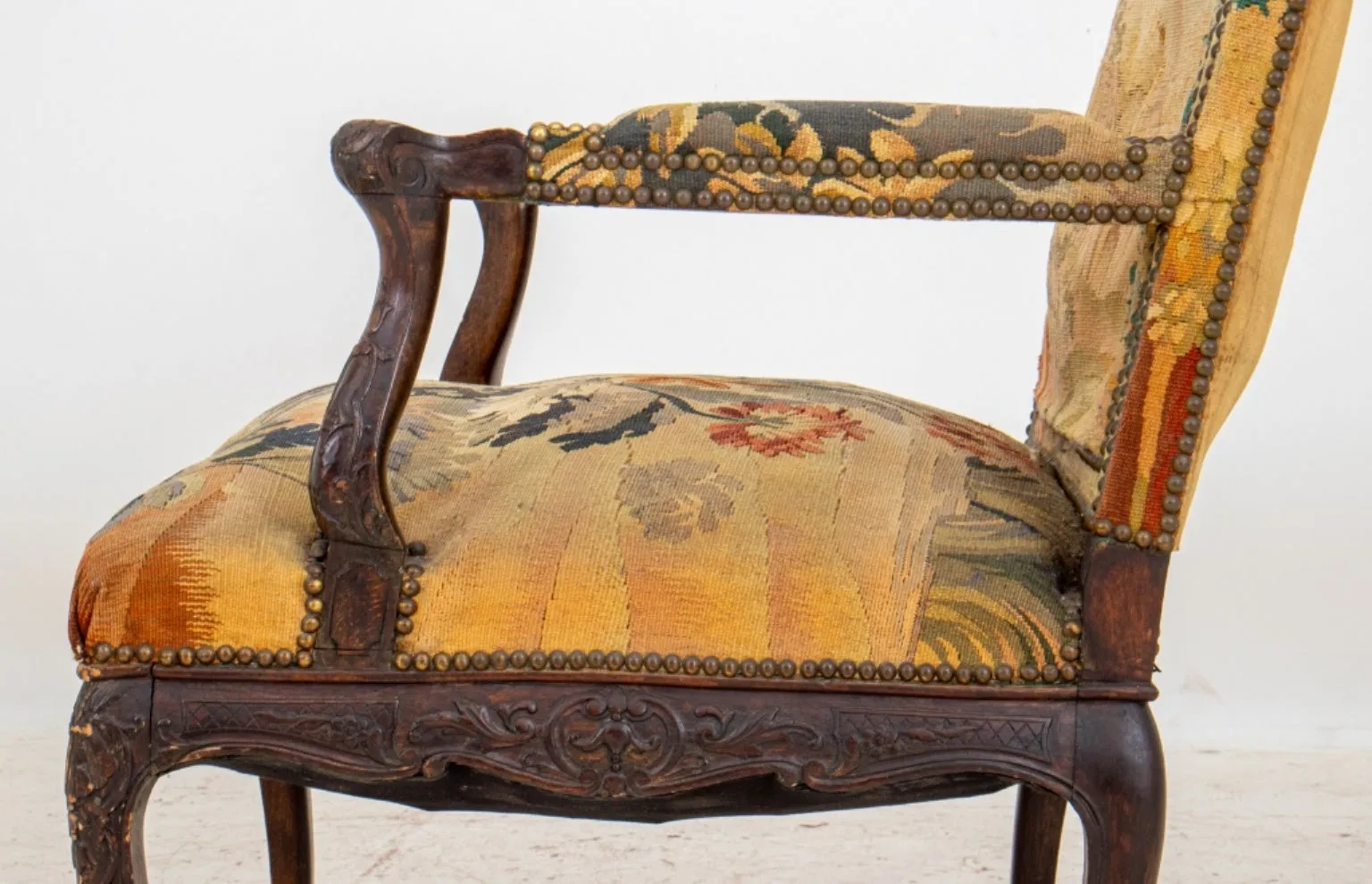 French Regence Style Tapestry Arm Chair