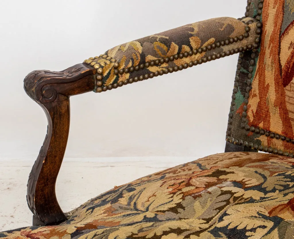 French Regence Style Tapestry Arm Chair