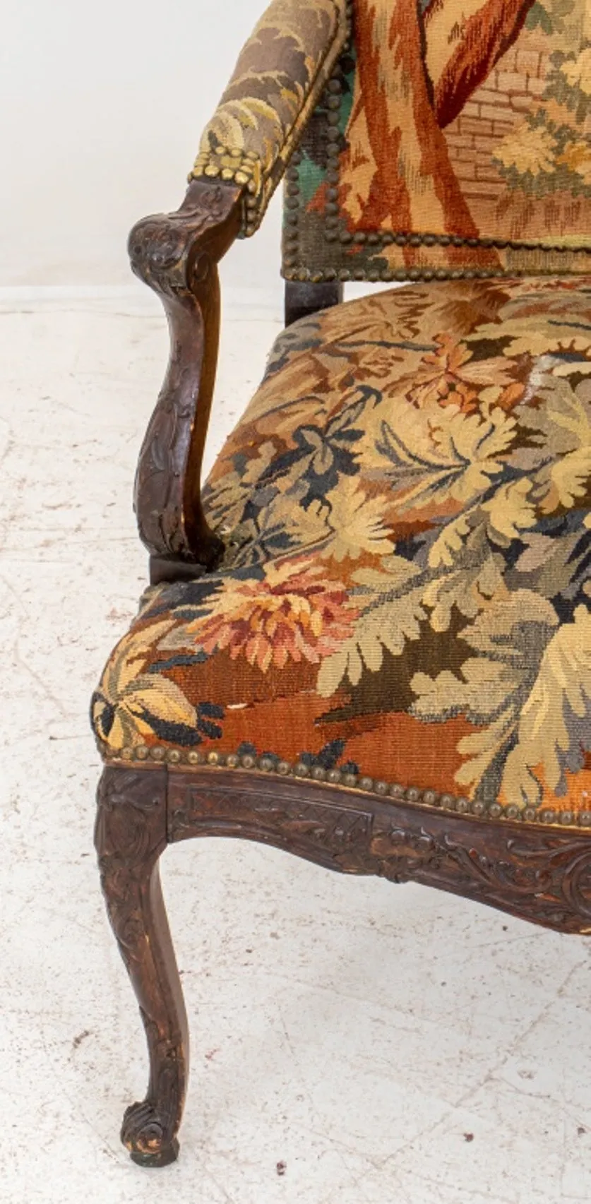 French Regence Style Tapestry Arm Chair