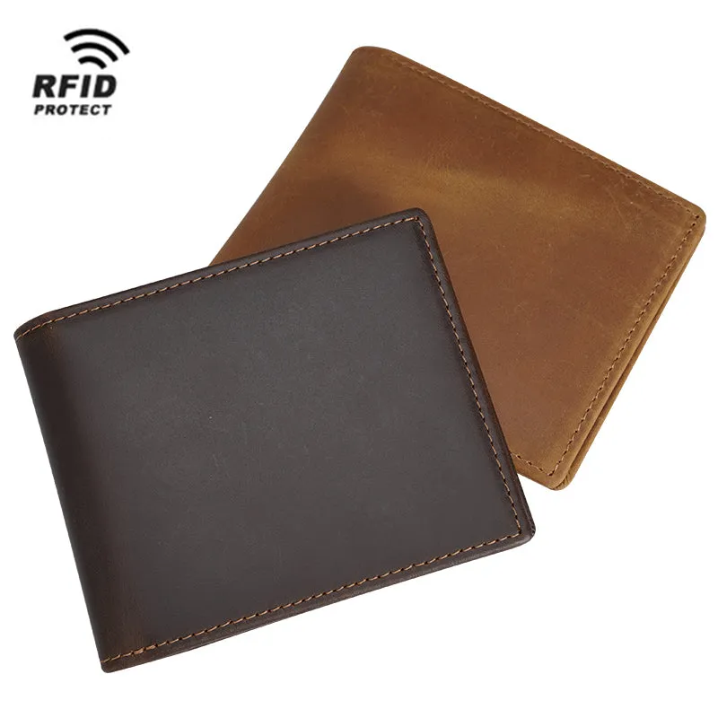 Full Grain Genuine Leather Short Wallet