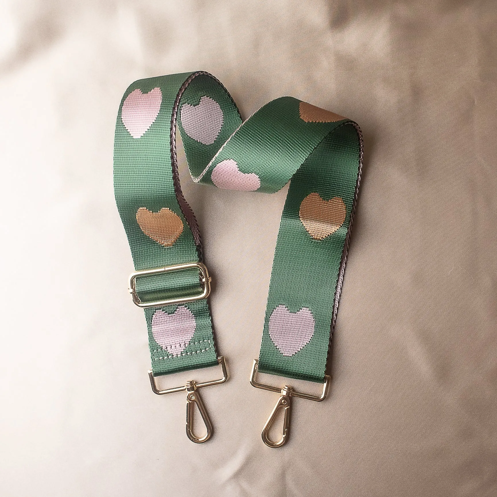 Green Hearts Purse Strap