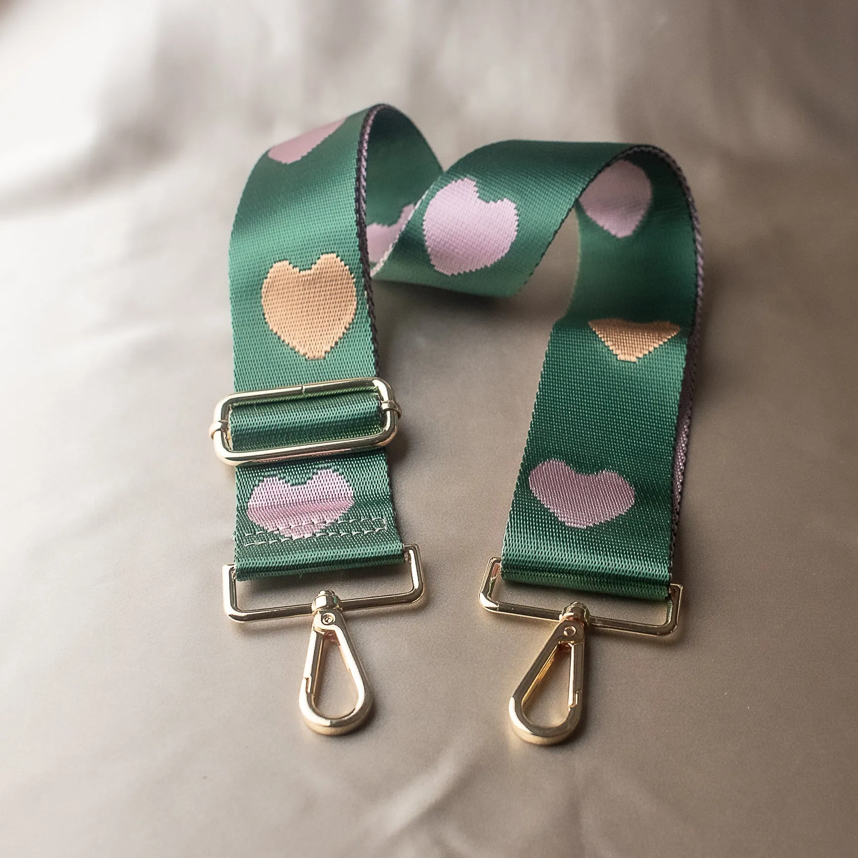 Green Hearts Purse Strap