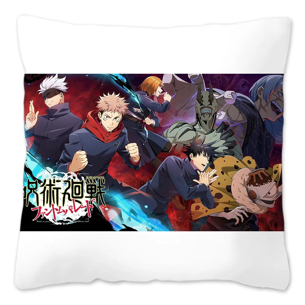 Hot Serial Anime Jujutsu Kaisen Gojo Satoru Cushion Cover 45x45cm 100% Polyester Pillow Case Home Decor for Sofa Throw Pillows