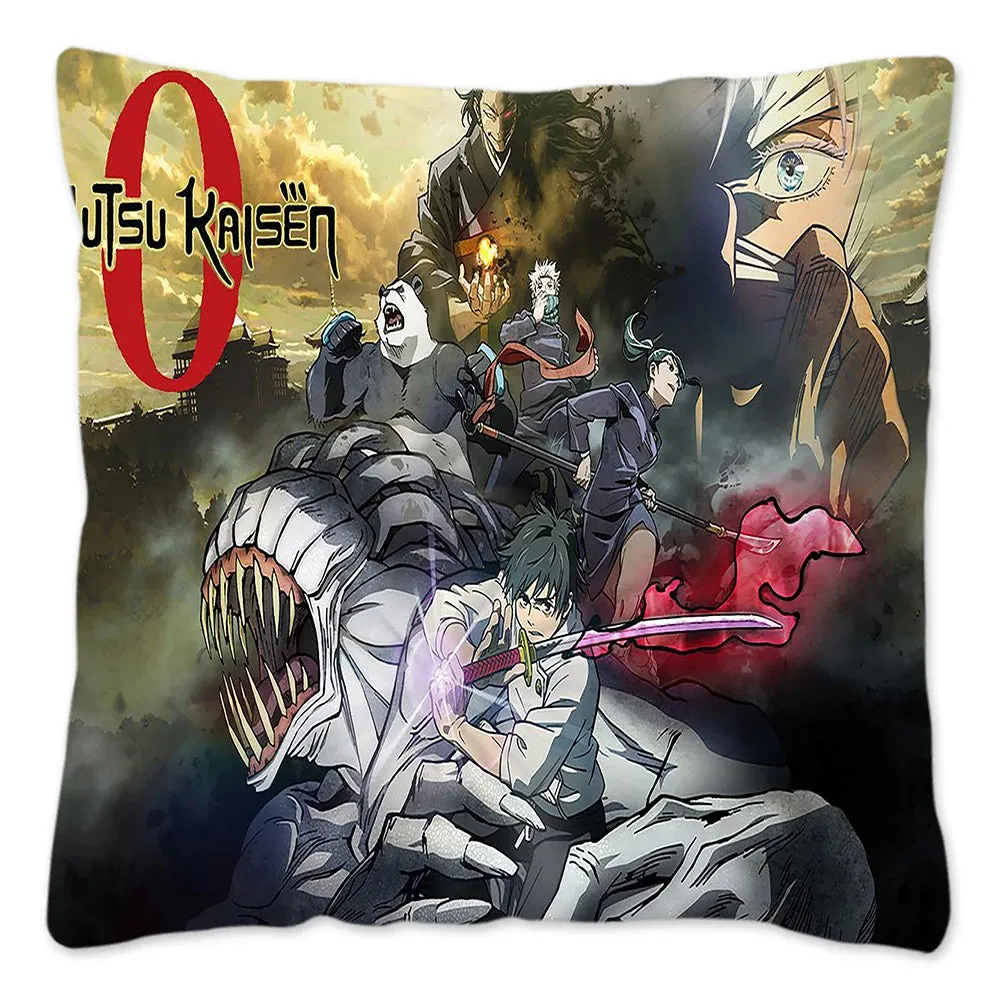 Hot Serial Anime Jujutsu Kaisen Gojo Satoru Cushion Cover 45x45cm 100% Polyester Pillow Case Home Decor for Sofa Throw Pillows