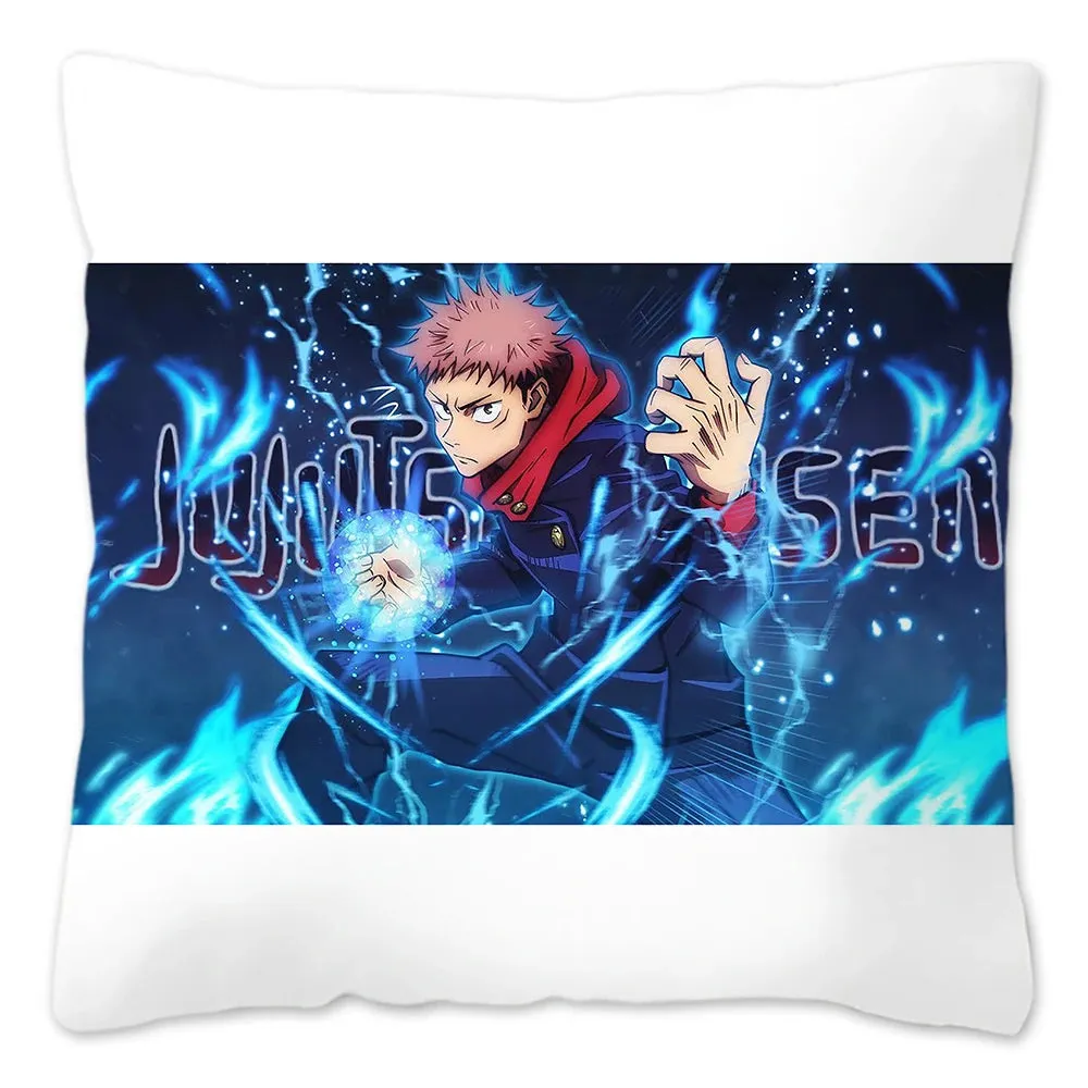 Hot Serial Anime Jujutsu Kaisen Gojo Satoru Cushion Cover 45x45cm 100% Polyester Pillow Case Home Decor for Sofa Throw Pillows