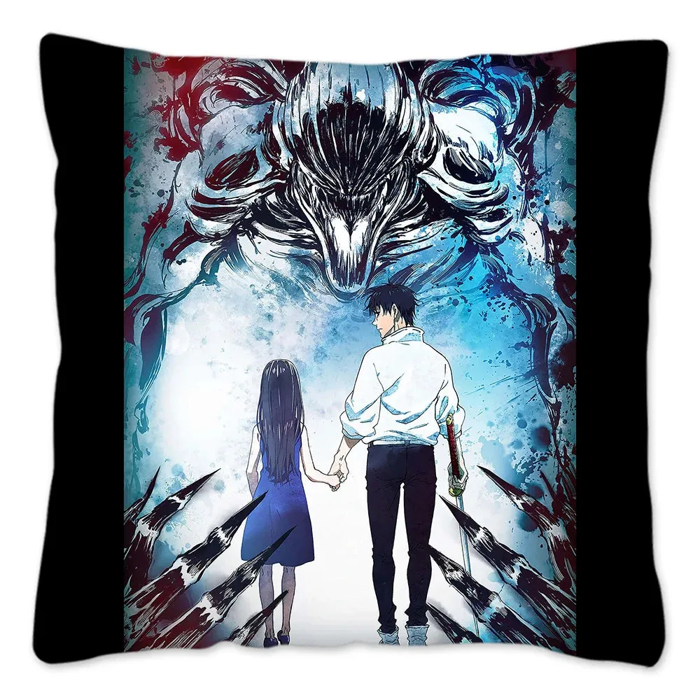 Hot Serial Anime Jujutsu Kaisen Gojo Satoru Cushion Cover 45x45cm 100% Polyester Pillow Case Home Decor for Sofa Throw Pillows