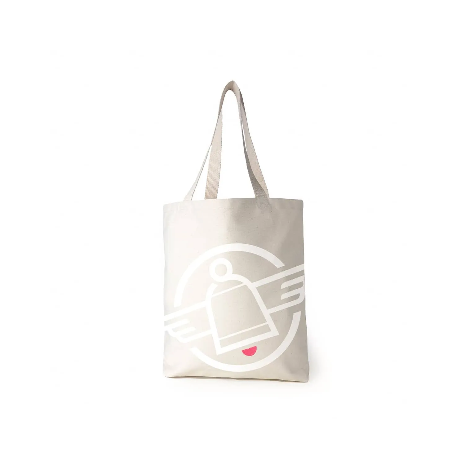 Iron Heart Printed Canvas Tote Bag Logo Print