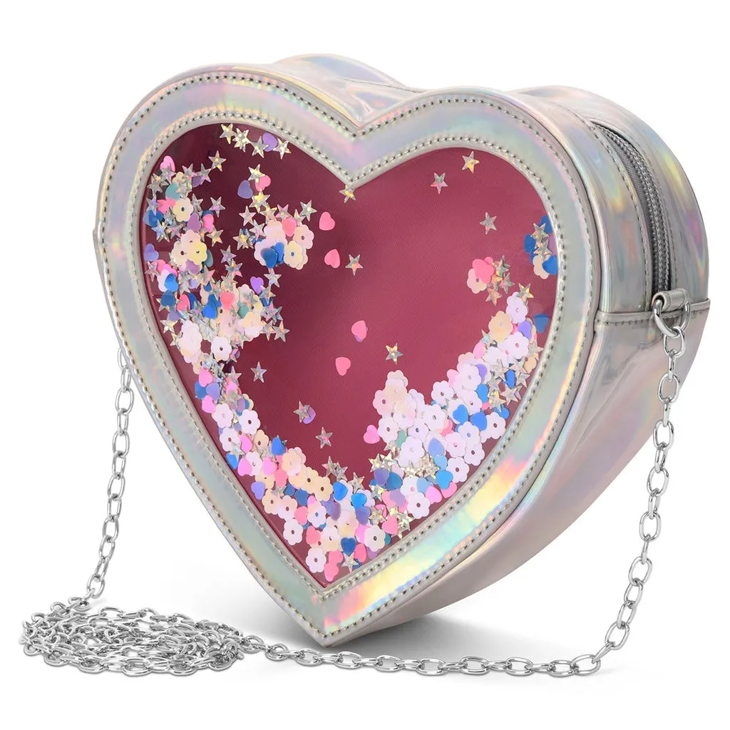 Iscream Heart Confetti Crossbody Bag