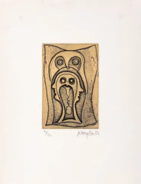 Jeremy Gentilli "Hypnose" Etching on Paper, 1975