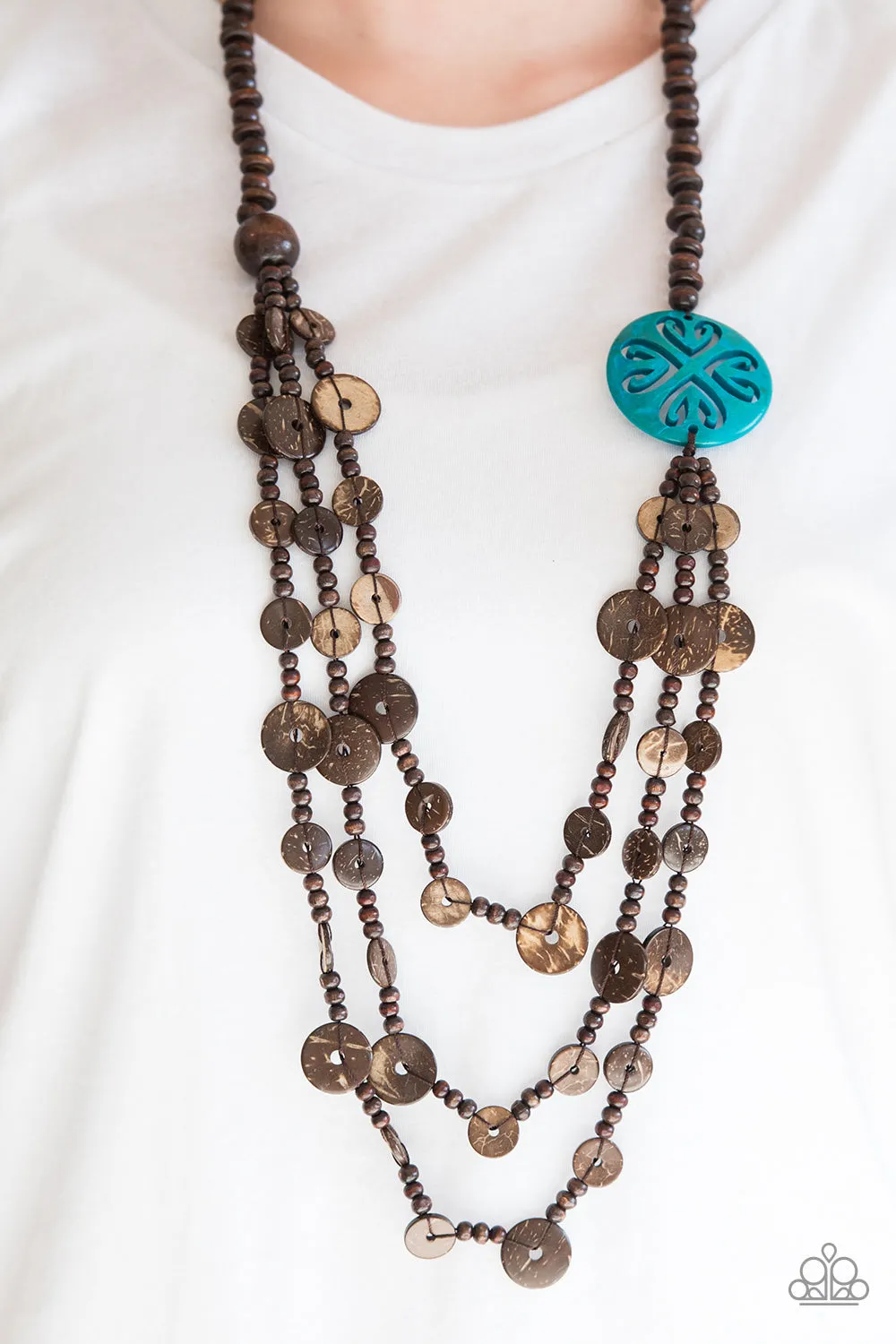 Jungle Jive - Blue Paparazzi Necklace