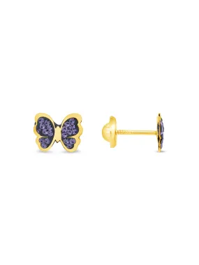 Kid Chloe Butterfly Stud Earrings 14K