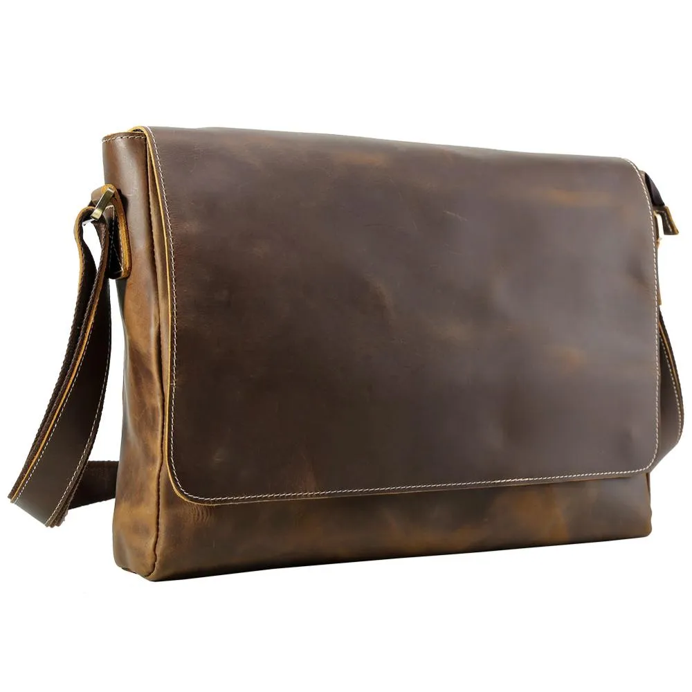 Leather Shoulder Crossbody Messenger Bag