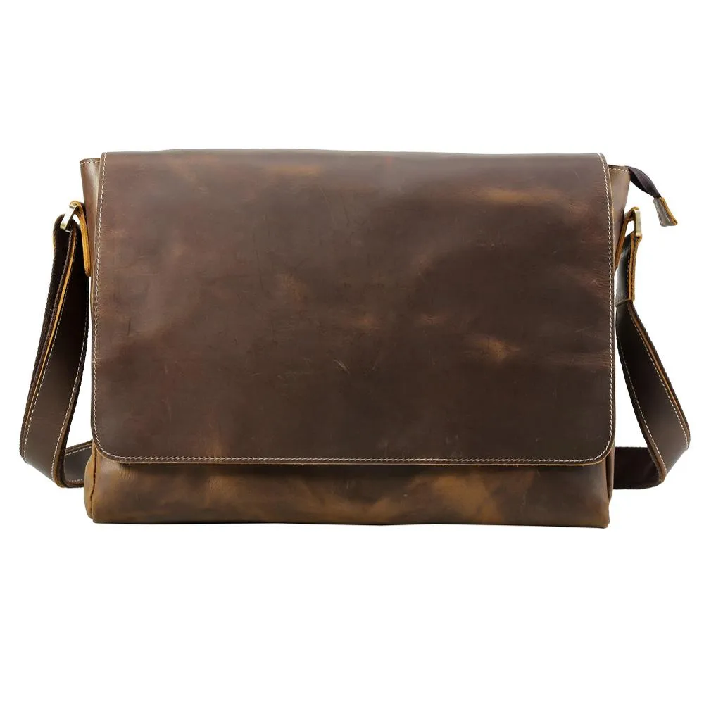 Leather Shoulder Crossbody Messenger Bag