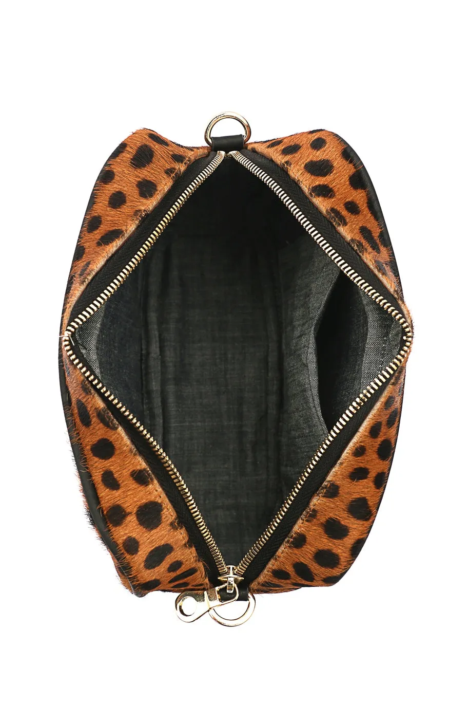 Leopard Square Leather Camera Bag