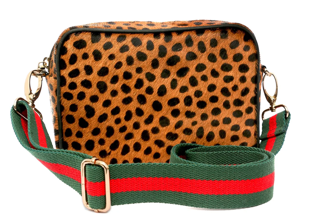 Leopard Square Leather Camera Bag