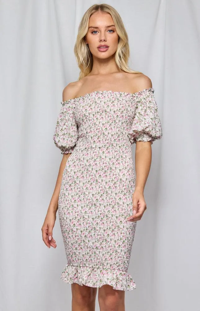 Lilian Dress - Cream Floral